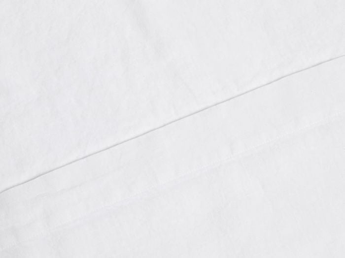 Laken Gewaschenes Leinen Pure White