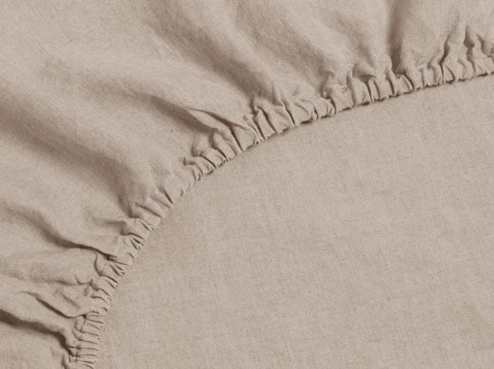 Spannbettlaken Gewaschenes Leinen Dusty Rose